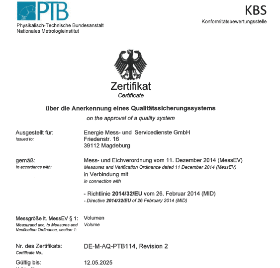 QS Zertifikat Quadrat